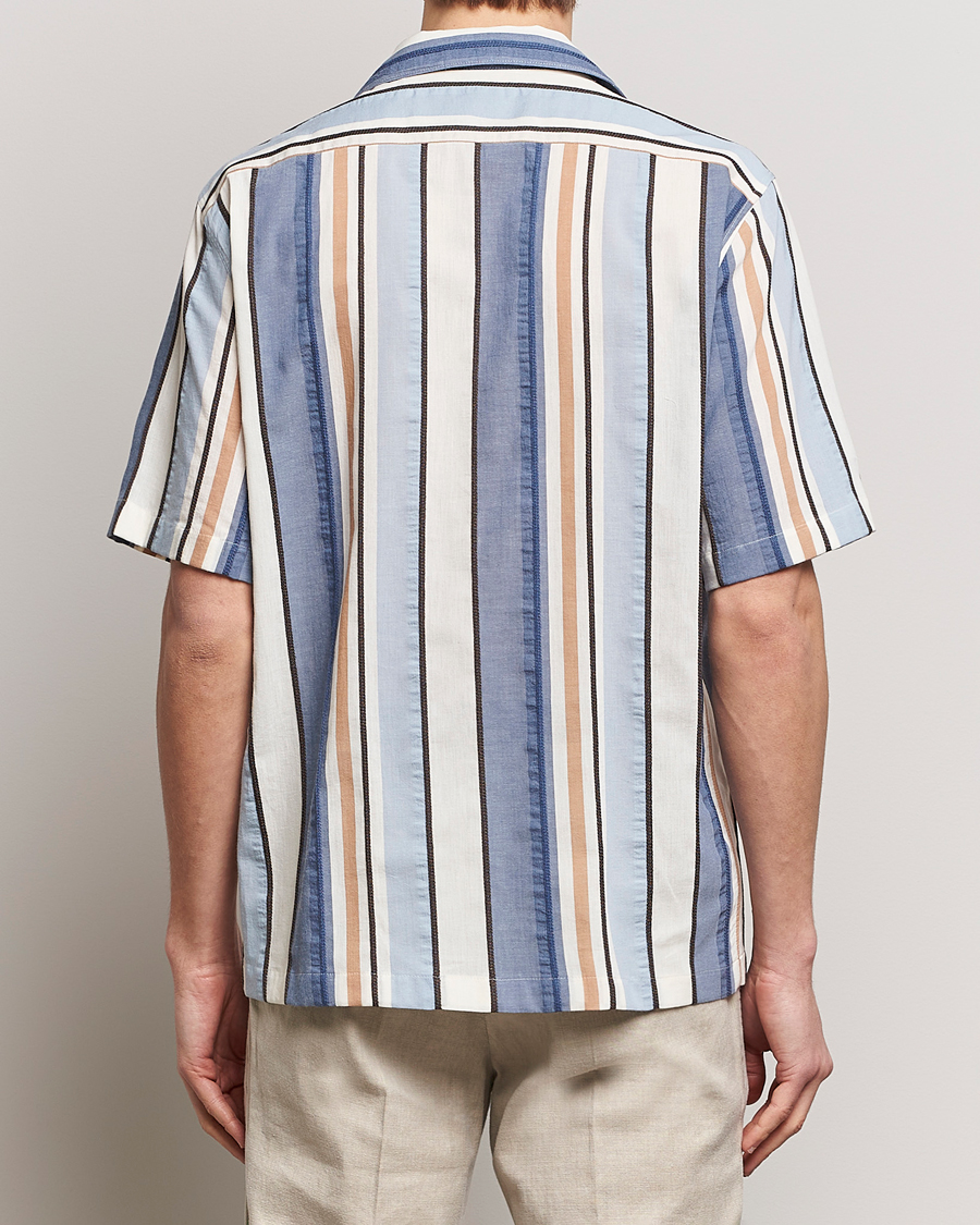 Herren | Hemden | Oscar Jacobson | Hanks Short Sleeve Striped Cotton Shirt Multi