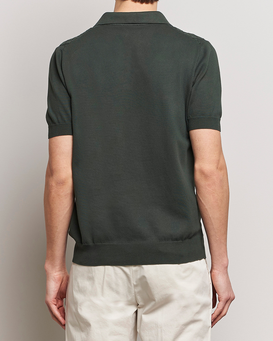 Herren | Poloshirts | Oscar Jacobson | Mirza Structured Cotton Polo Olive