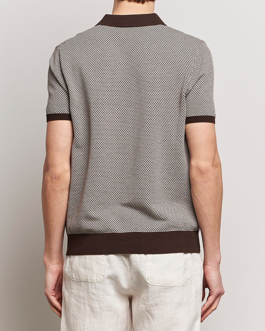 Herren | Poloshirts | Oscar Jacobson | Dalius Structured Cotton Polo Brown