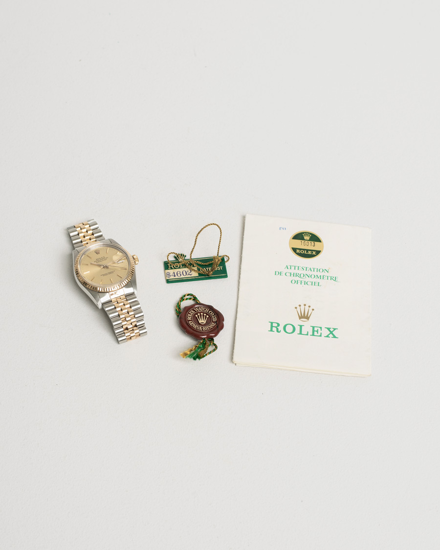 Herren | Pre-Owned & Vintage Watches | Rolex Pre-Owned | Datejust 16013 Oystert Perpetual G/S Silver