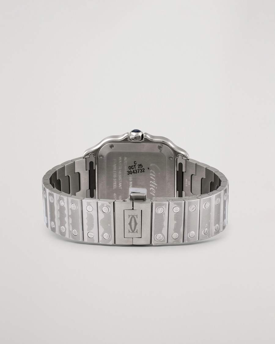 Herren | Cartier Pre-Owned Santos De Cartier WSSA0029 Steel White Silver | Cartier Pre-Owned | Santos De Cartier WSSA0029 Steel White Silver