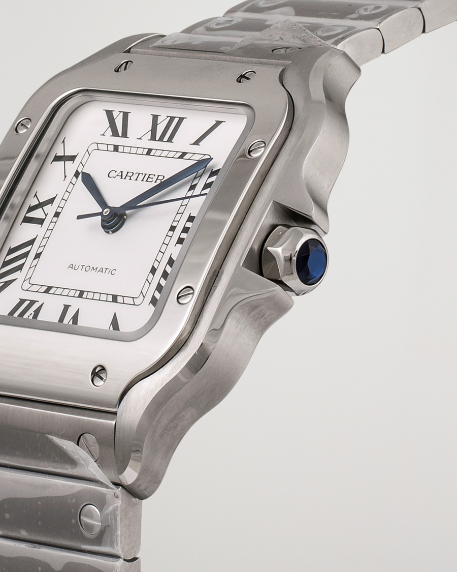 Herren | Cartier Pre-Owned Santos De Cartier WSSA0029 Steel White Silver | Cartier Pre-Owned | Santos De Cartier WSSA0029 Steel White Silver