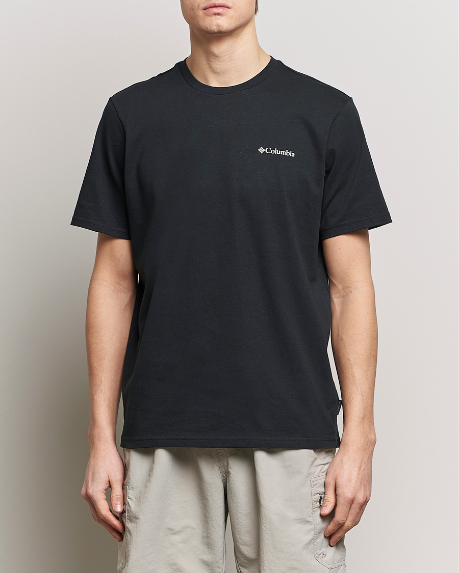 Herren | Schwartze t-shirts | Columbia | Explorers Canyon Back Print T-Shirt Black