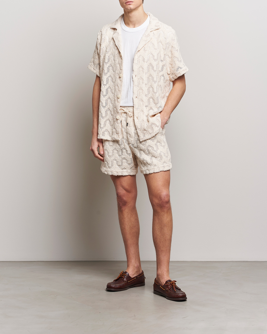 Herren | Shorts | OAS | Atlas Cuba Crochet Shorts Off White