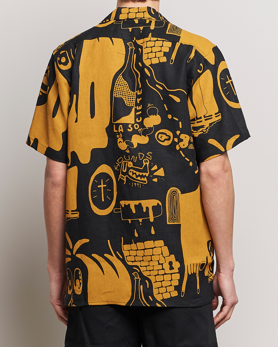 Herren | Hemden | OAS | Short Sleeve Cuba Linen Shirt Krispy Night