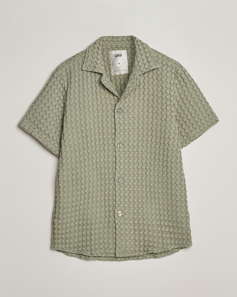 Herren | Hemden | OAS | Cuba Waffle Shirt Dusty Green