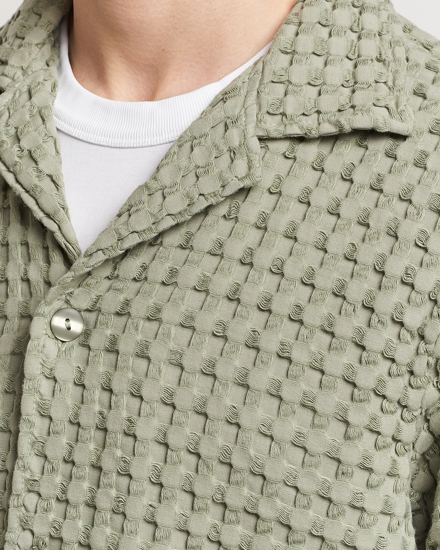 Herren | Hemden | OAS | Cuba Waffle Shirt Dusty Green