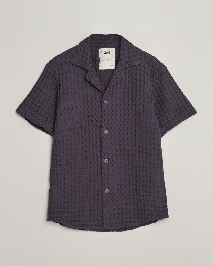 Herren | Hemden | OAS | Cuba Waffle Shirt Nearly Black