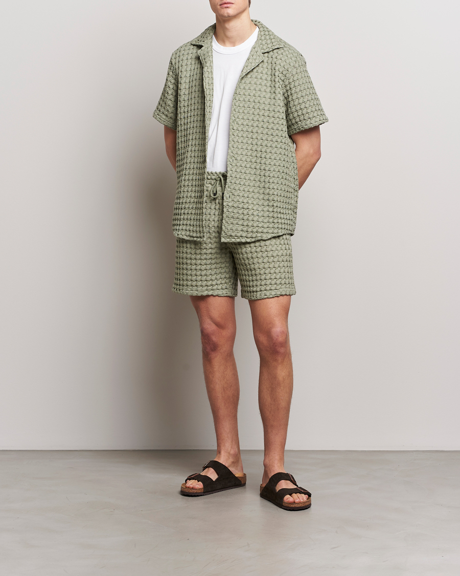 Herren | Shorts | OAS | Porto Waffle Shorts Dusty Green