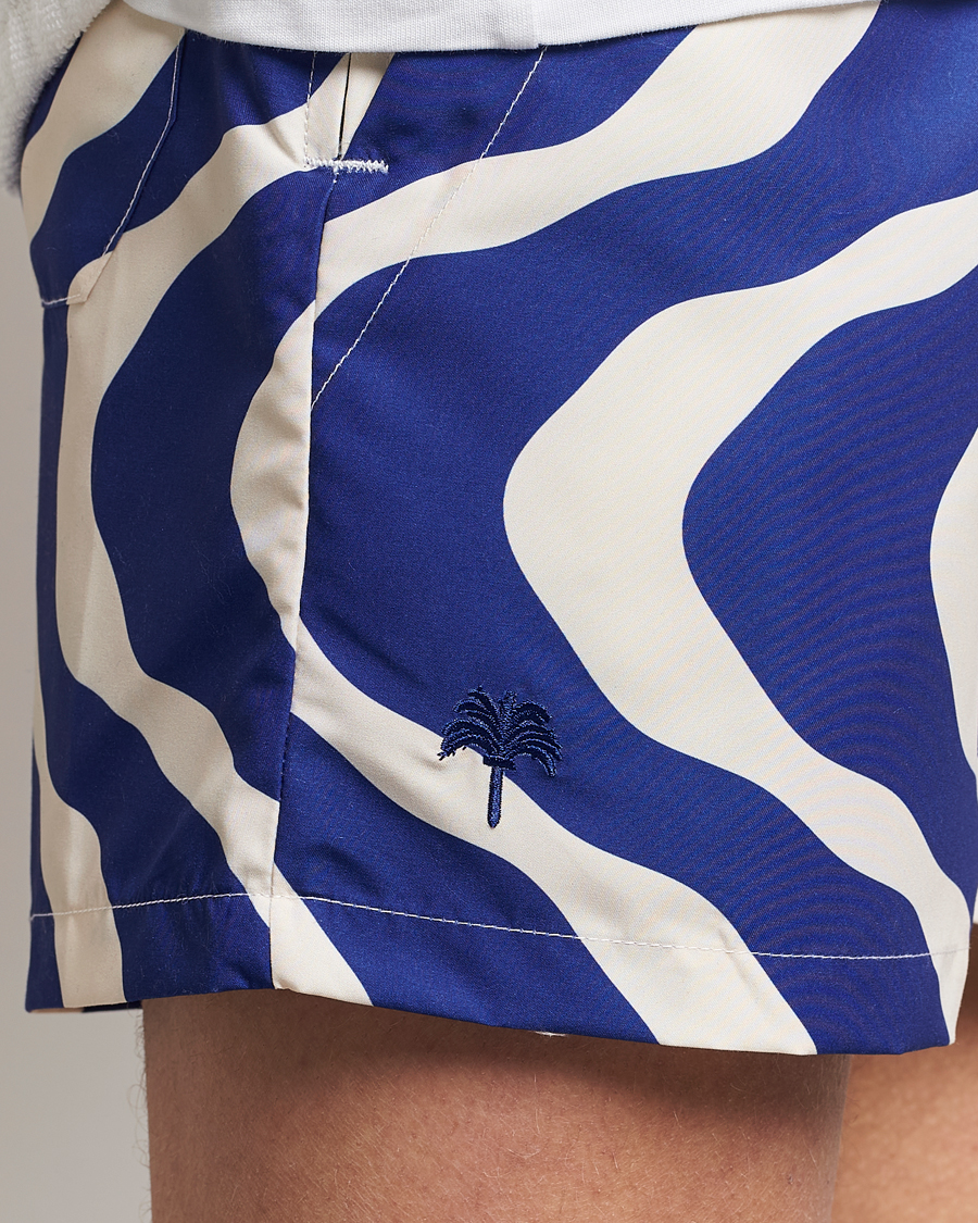 Herren | Badehosen | OAS | Printed Swimshorts Blue Rippling