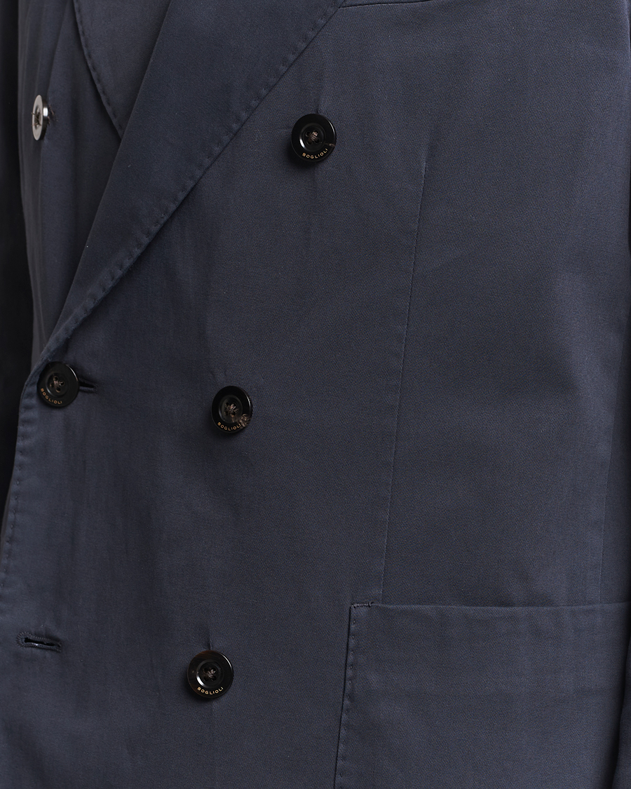Herren | Sakkos | Boglioli | K Jacket Double Breasted Cotton Blazer Navy
