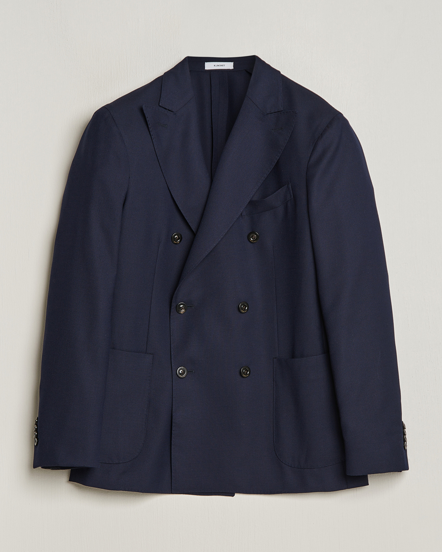 Herren | Sakkos | Boglioli | K Jacket Double Breasted Wool Blazer Navy