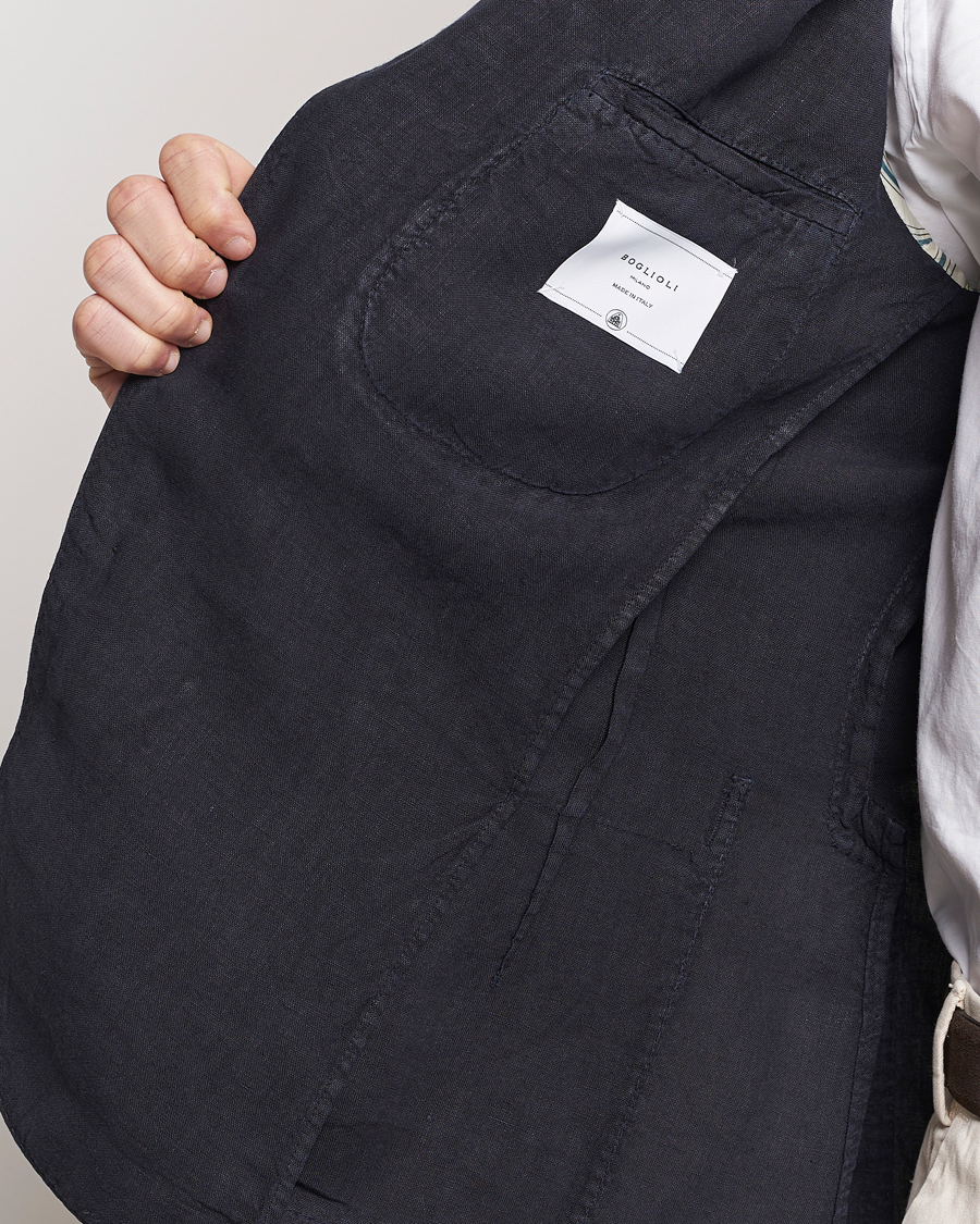 Herren | Sakkos | Boglioli | K Jacket Linen Blazer Navy