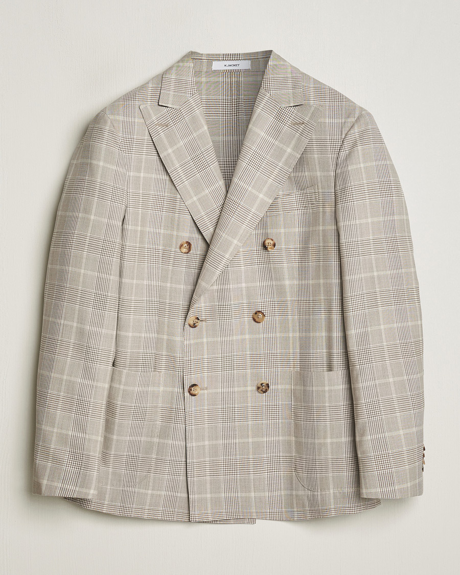 Herren | Sakkos | Boglioli | K Jacket Prince Of Wales Blazer Light Beige