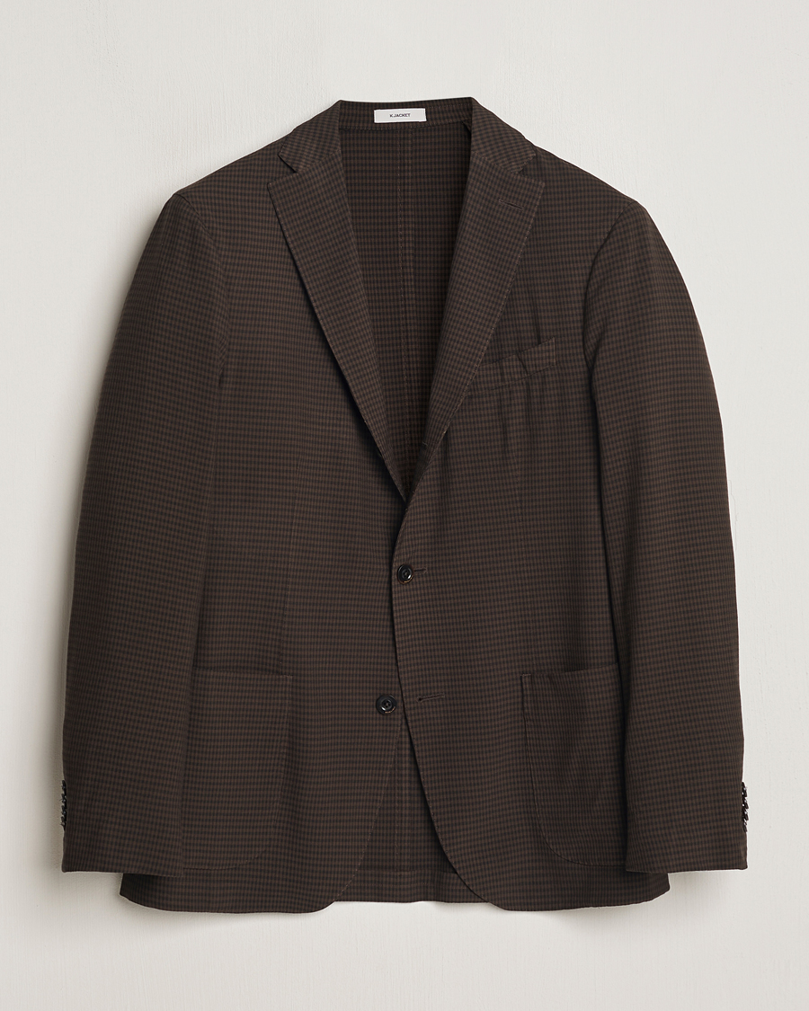 Herren | Sakkos | Boglioli | K Jacket Check Wool Blazer Dark Brown