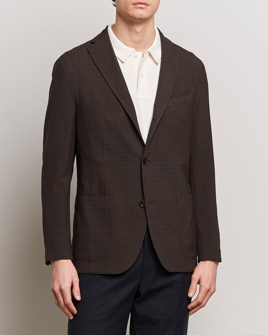 Herren | Kleidung | Boglioli | K Jacket Check Wool Blazer Dark Brown