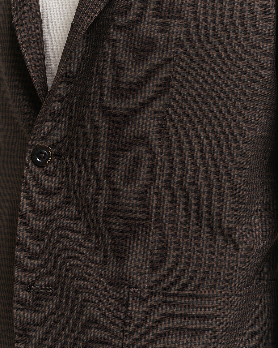Herren | Sakkos | Boglioli | K Jacket Check Wool Blazer Dark Brown