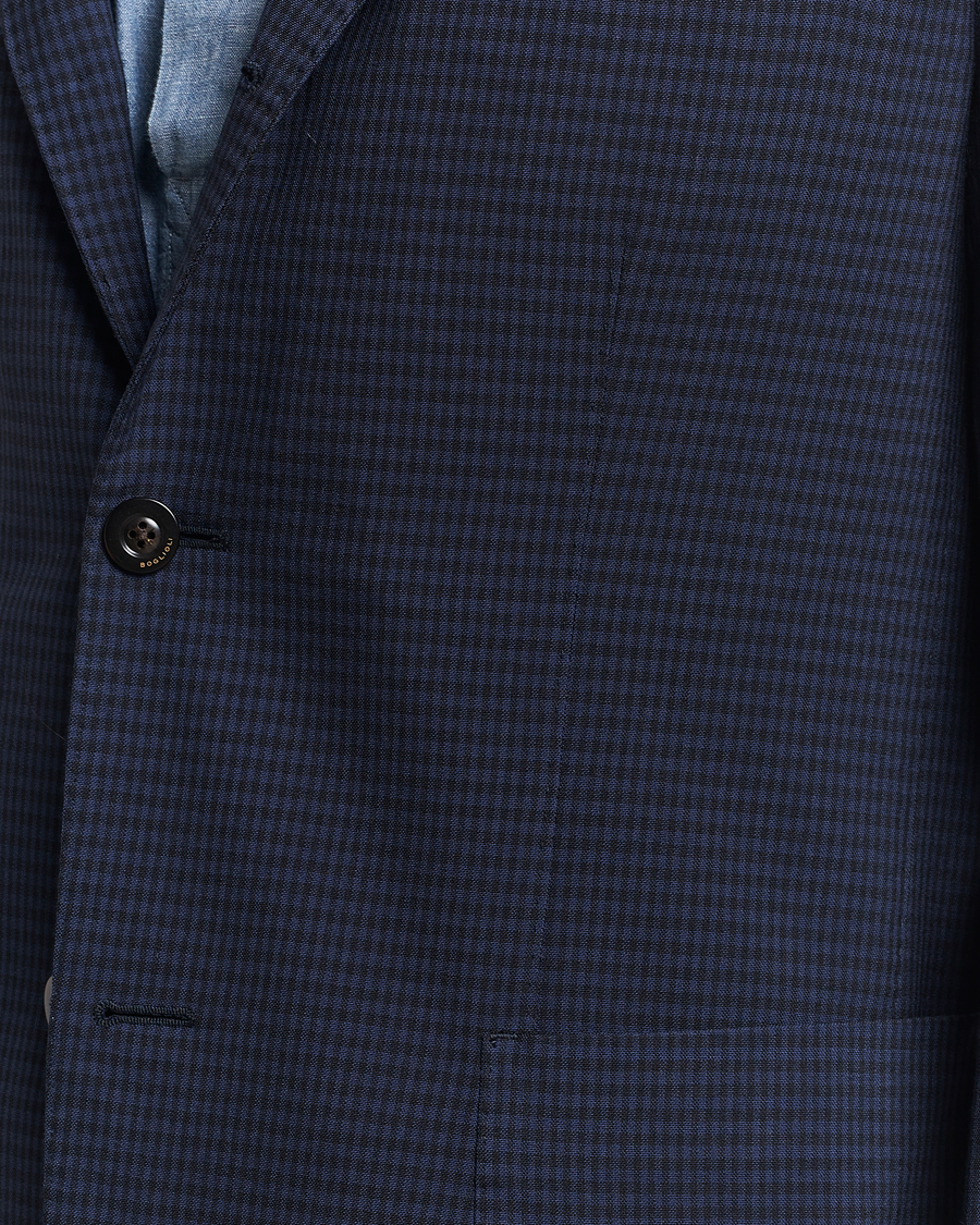 Herren | Sakkos | Boglioli | K Jacket Check Wool Blazer Navy