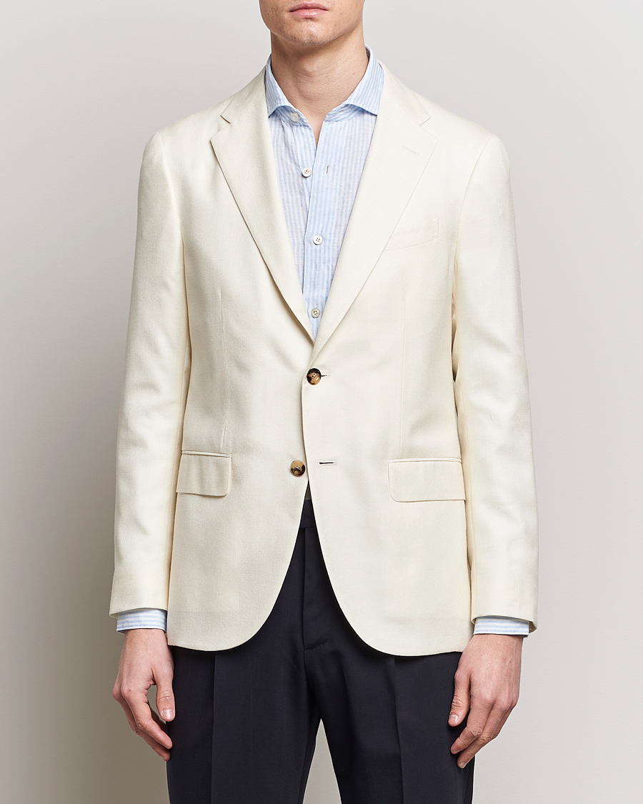 Herren | Stilsegment Formal | Boglioli | Cashmere/Silk Cocktail Jacket Off White