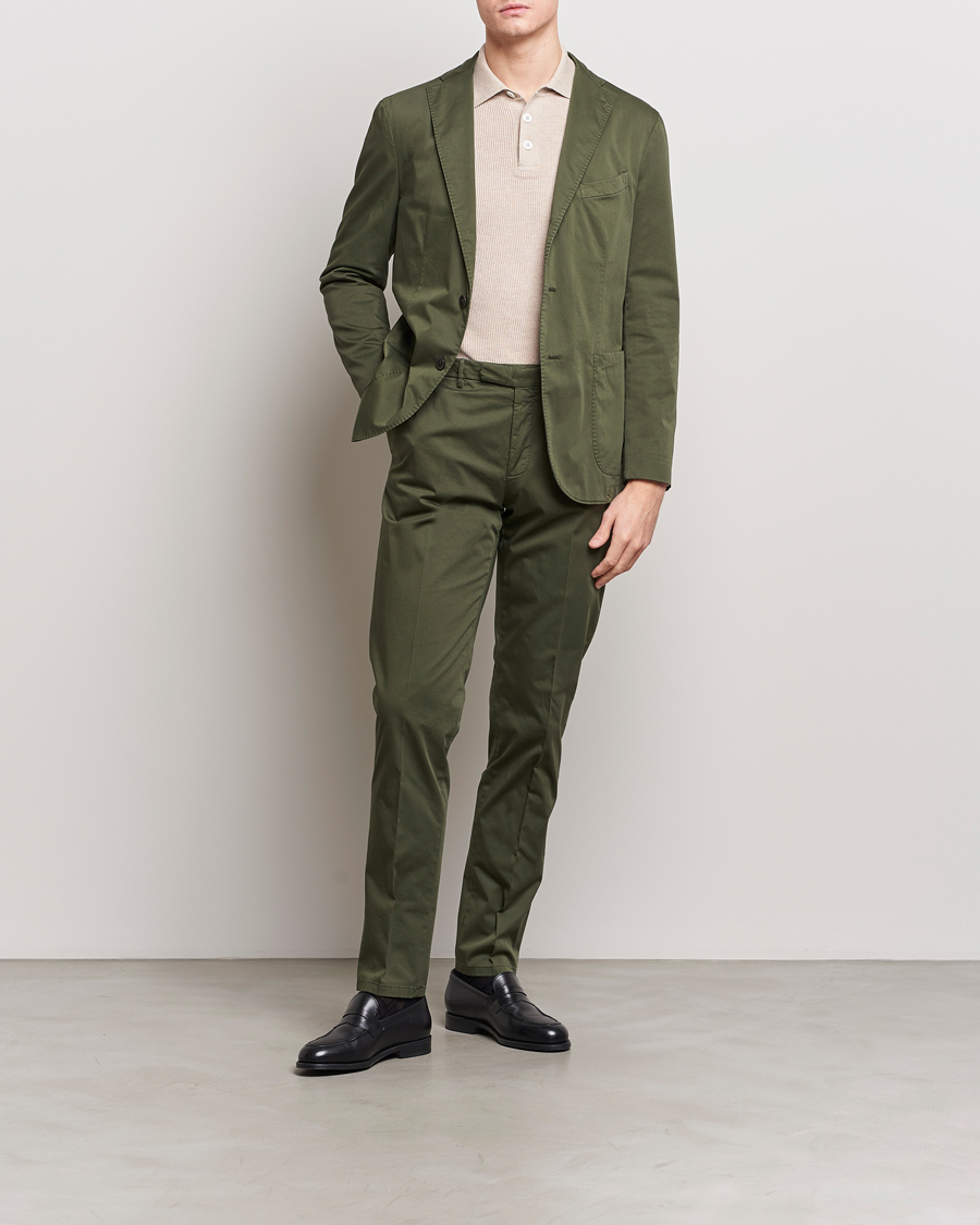 Herren | Kategorie | Boglioli | K Jacket Cotton Satin Suit Forest Green