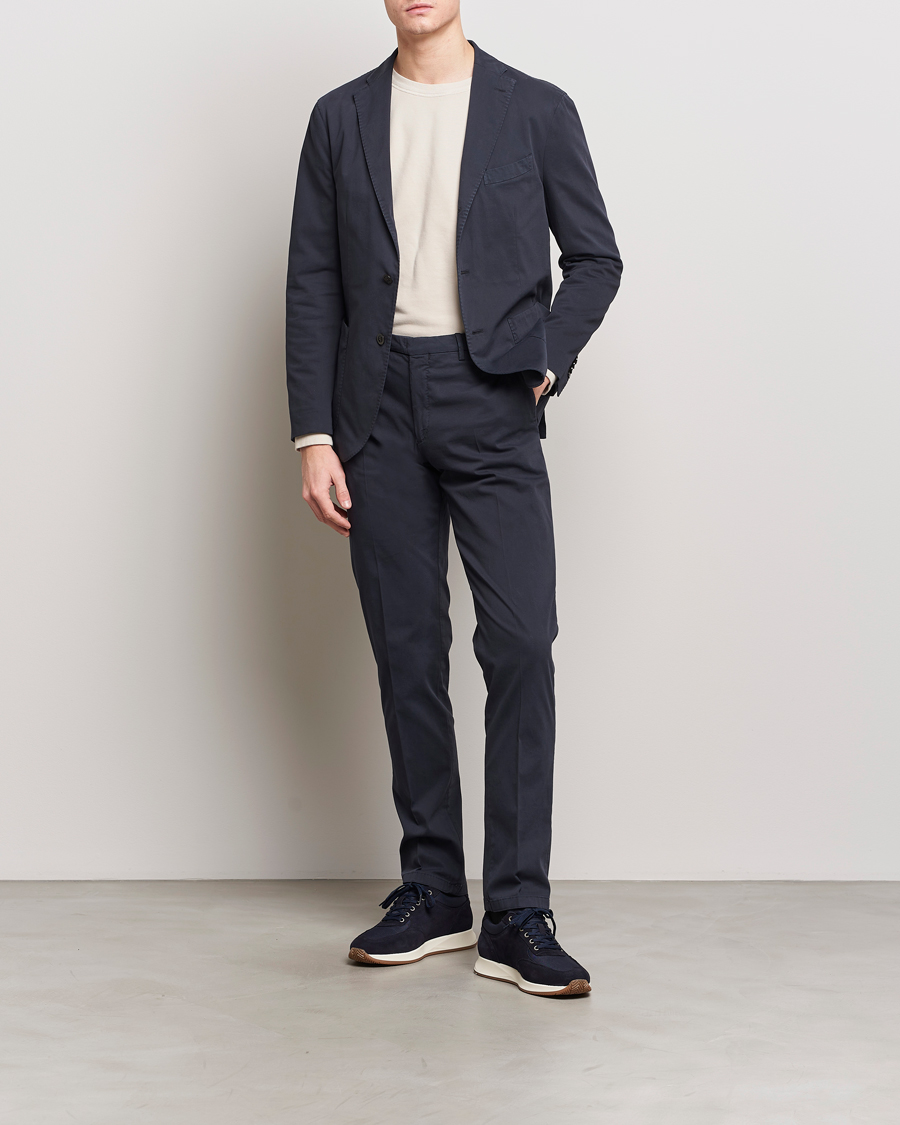 Herren | Zweiteilige Anzüge | Boglioli | K Jacket Cotton Stretch Suit Navy