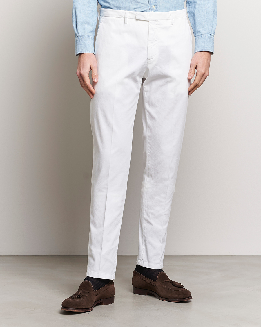 Herren | Kleidung | Boglioli | Cotton Stretch Chinos White