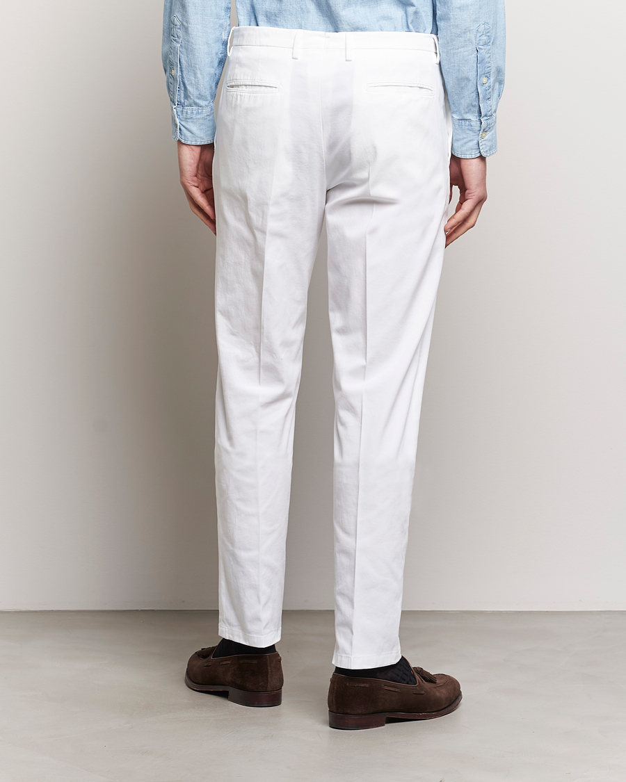 Herren | Hosen | Boglioli | Cotton Stretch Chinos White