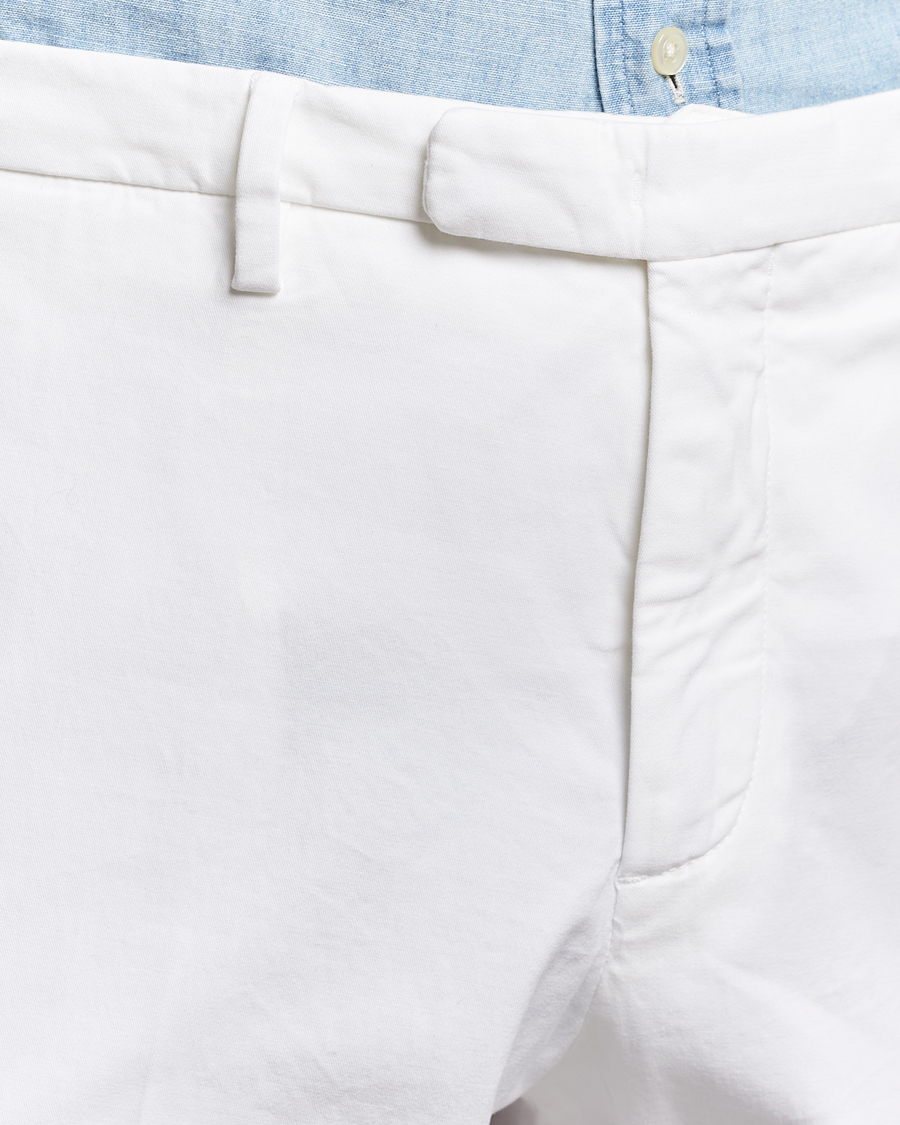 Herren | Hosen | Boglioli | Cotton Stretch Chinos White