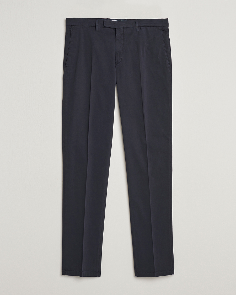 Herren | Hosen | Boglioli | Cotton Stretch Chinos Navy