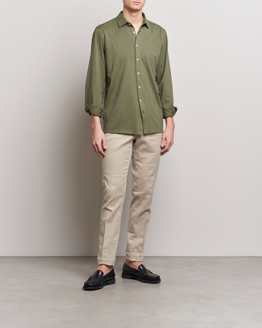 Herren | Hosen | PT01 | Slim Fit Linen Drawstring Pants Light Beige