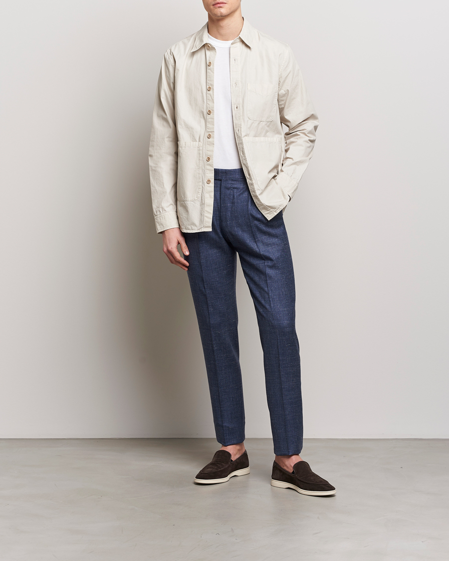 Herren | Hosen | PT01 | Gentleman Fit Wool/Silk Trousers Navy