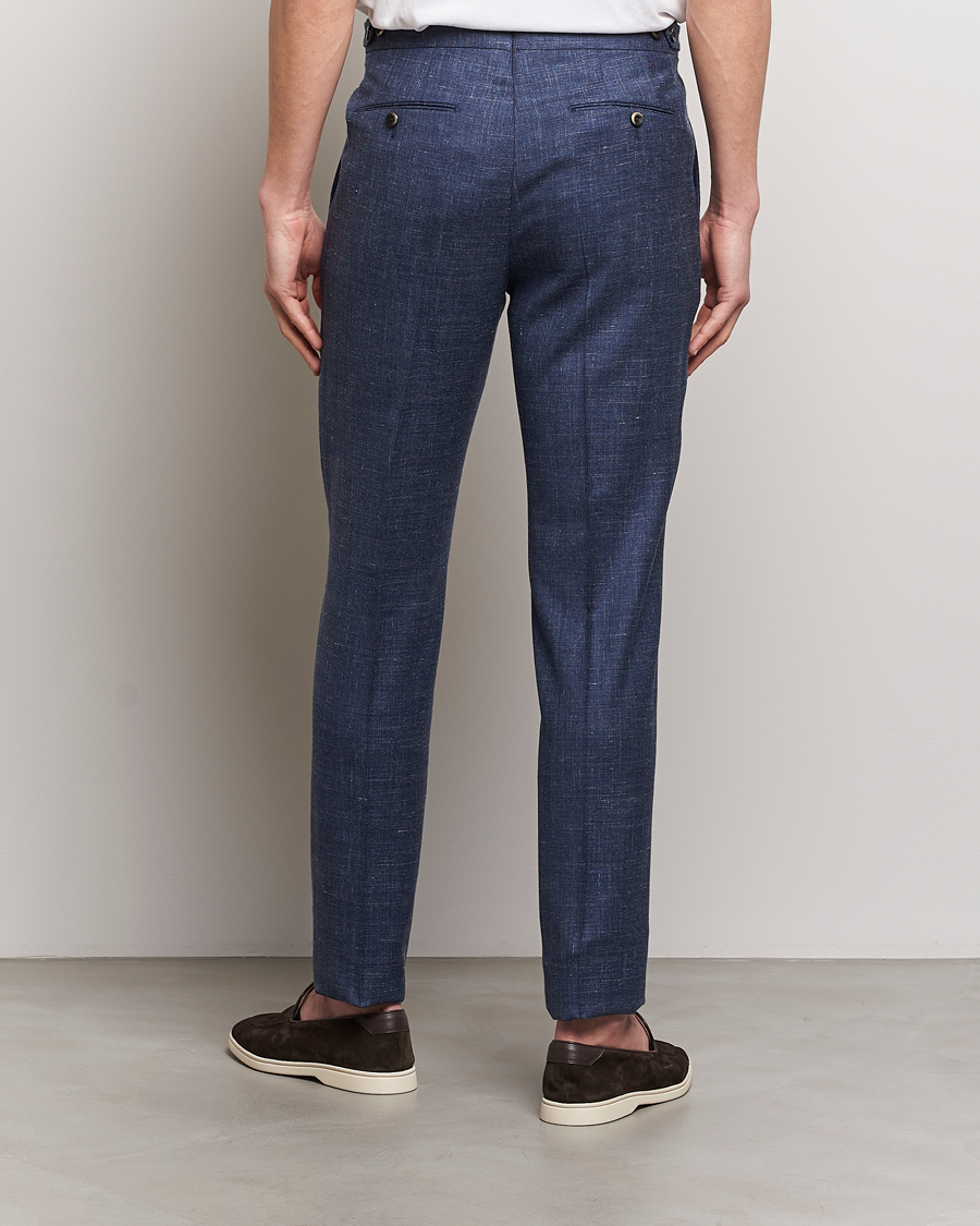 Herren | Hosen | PT01 | Gentleman Fit Wool/Silk Trousers Navy