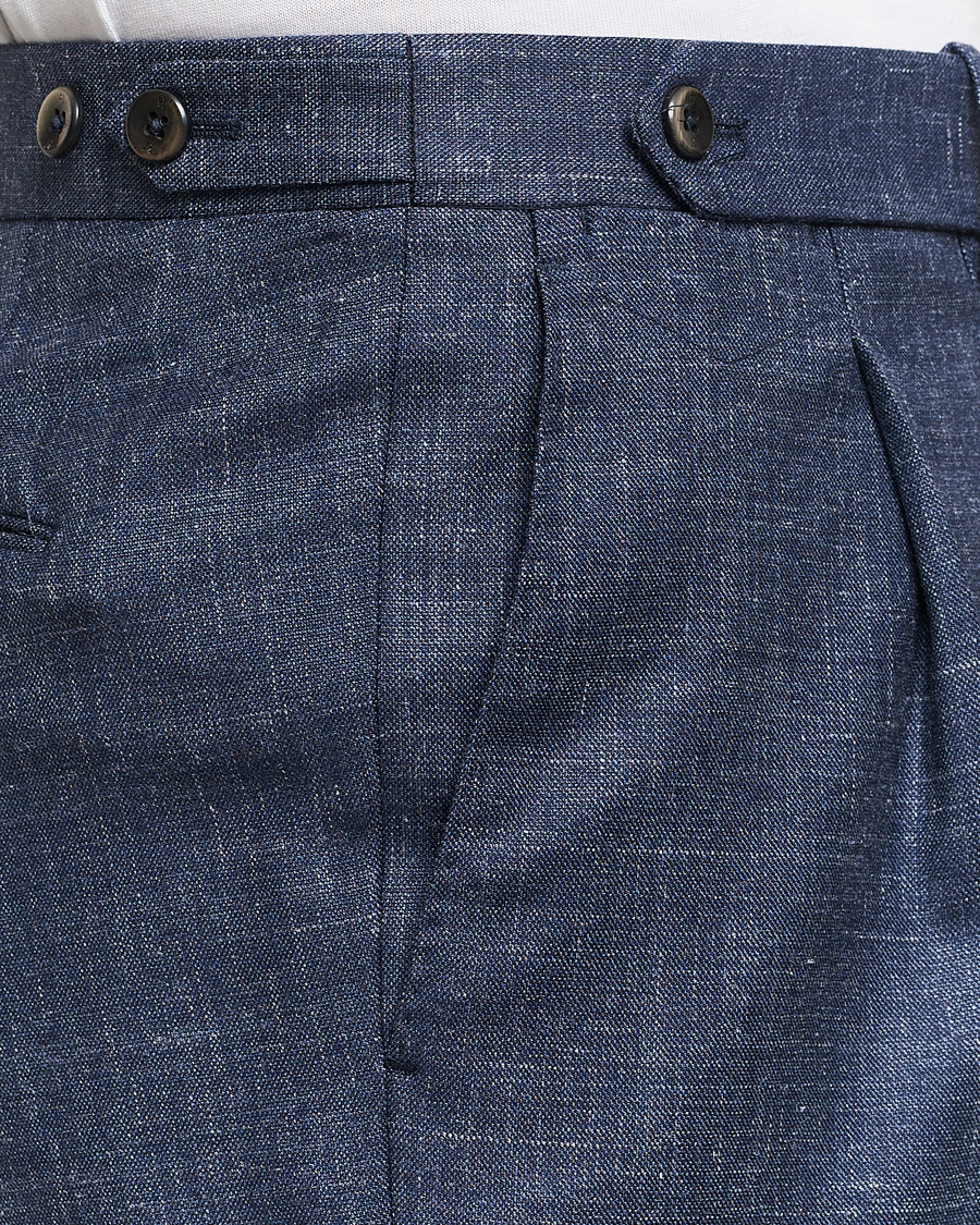 Herren | Hosen | PT01 | Gentleman Fit Wool/Silk Trousers Navy