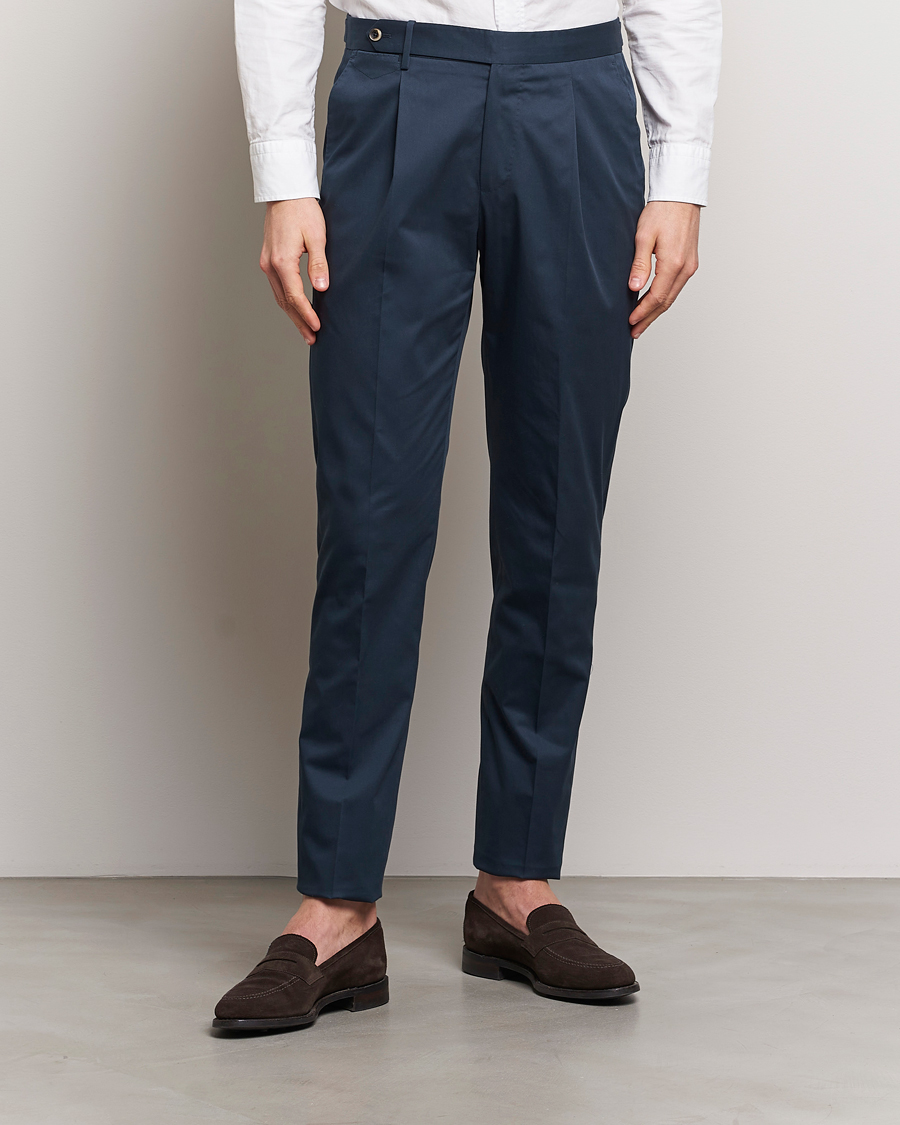 Men | Trousers | PT01 | Gentleman Fit Cotton/Stretch Chinos Navy