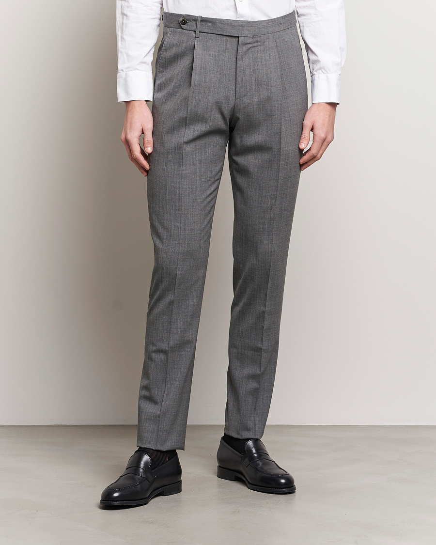 Herren |  | PT01 | Gentleman Fit Wool Stretch Trousers Medium Grey