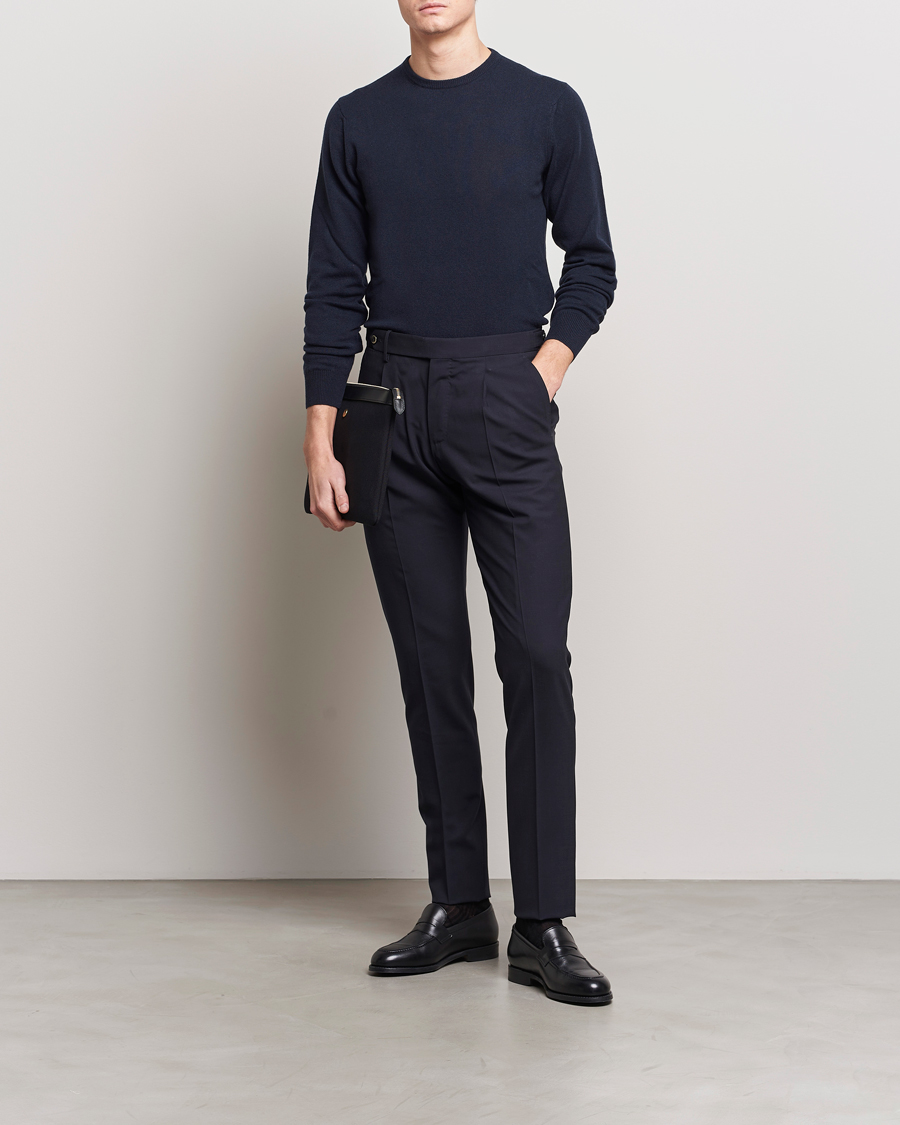 Herren | Hosen | PT01 | Gentleman Fit Wool Stretch Trousers Navy
