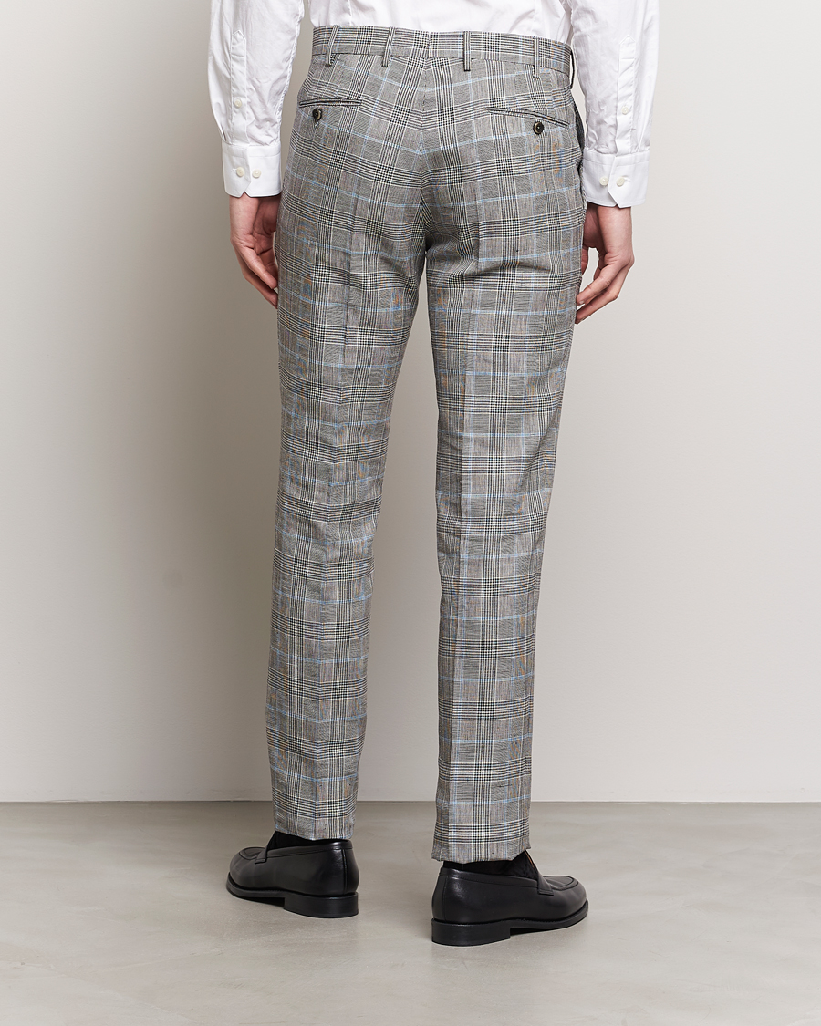 Herren | Hosen | PT01 | Slim Fit Glencheck Trousers Grey/Blue