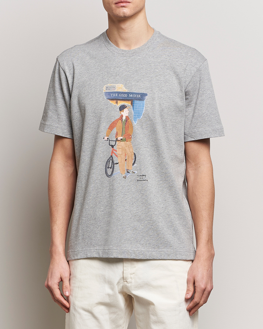 Herren | T-Shirts | Baracuta | Slowboy Arlington Cotton T-Shirt Grey Melange