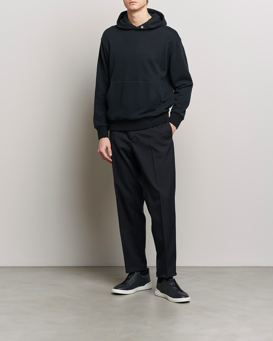 Herren | Pullover | Zegna | Cotton/Cashmere Hoodie Black