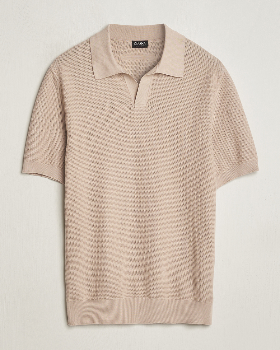 Herren | Poloshirts | Zegna | Riviera Polo Light Beige