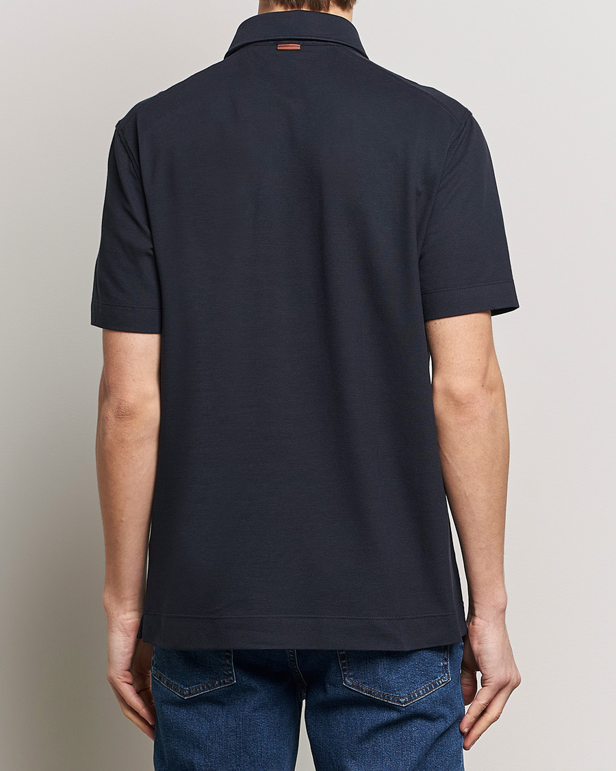 Herren | Poloshirts | Zegna | Short Sleeve Pocket Polo Navy