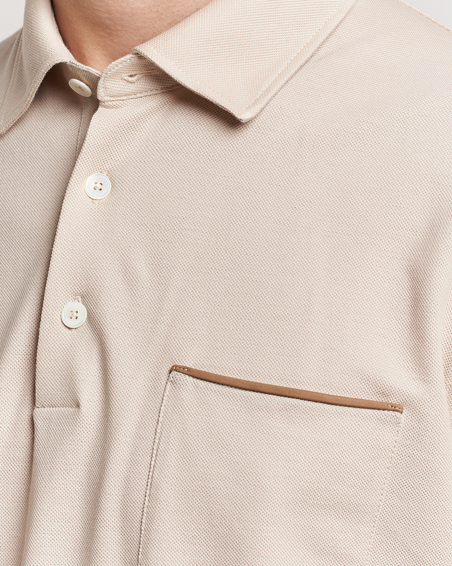 Herren | Poloshirts | Zegna | Short Sleeve Pocket Polo Beige