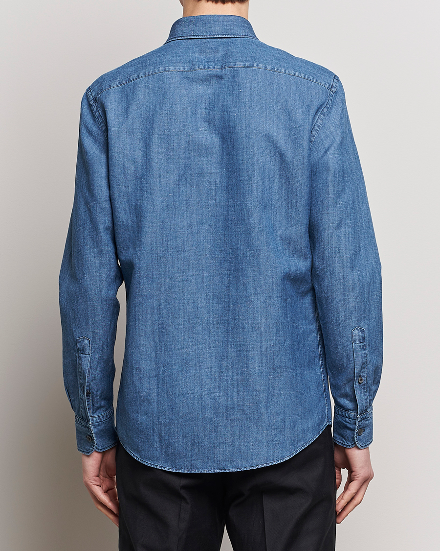 Herren | Hemden | Zegna | Slim Fit Denim Shirt Stone Wash