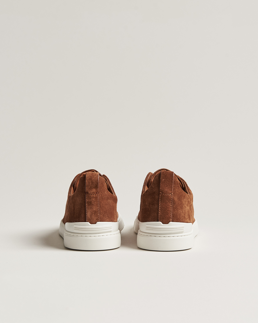 Herren | Zegna Triple Stitch Sneakers Brown Suede | Zegna | Triple Stitch Sneakers Brown Suede