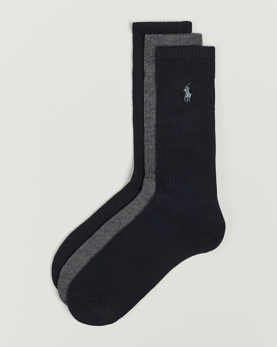 Herren | Unterwäsche | Polo Ralph Lauren | 3-Pack Crew Sock Navy/Charcoal/Black