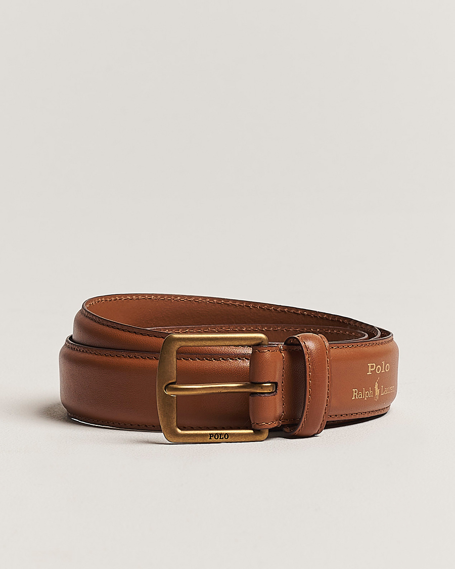 Herren | Polo Ralph Lauren Smooth Leather Belt Tan | Polo Ralph Lauren | Smooth Leather Belt Tan