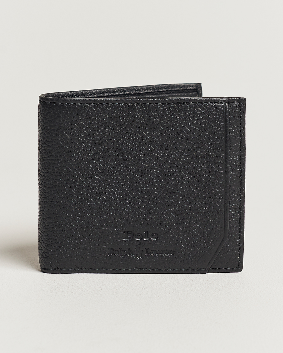 Herren | Polo Ralph Lauren Pebbled Leather Billfold Wallet Black | Polo Ralph Lauren | Pebbled Leather Billfold Wallet Black