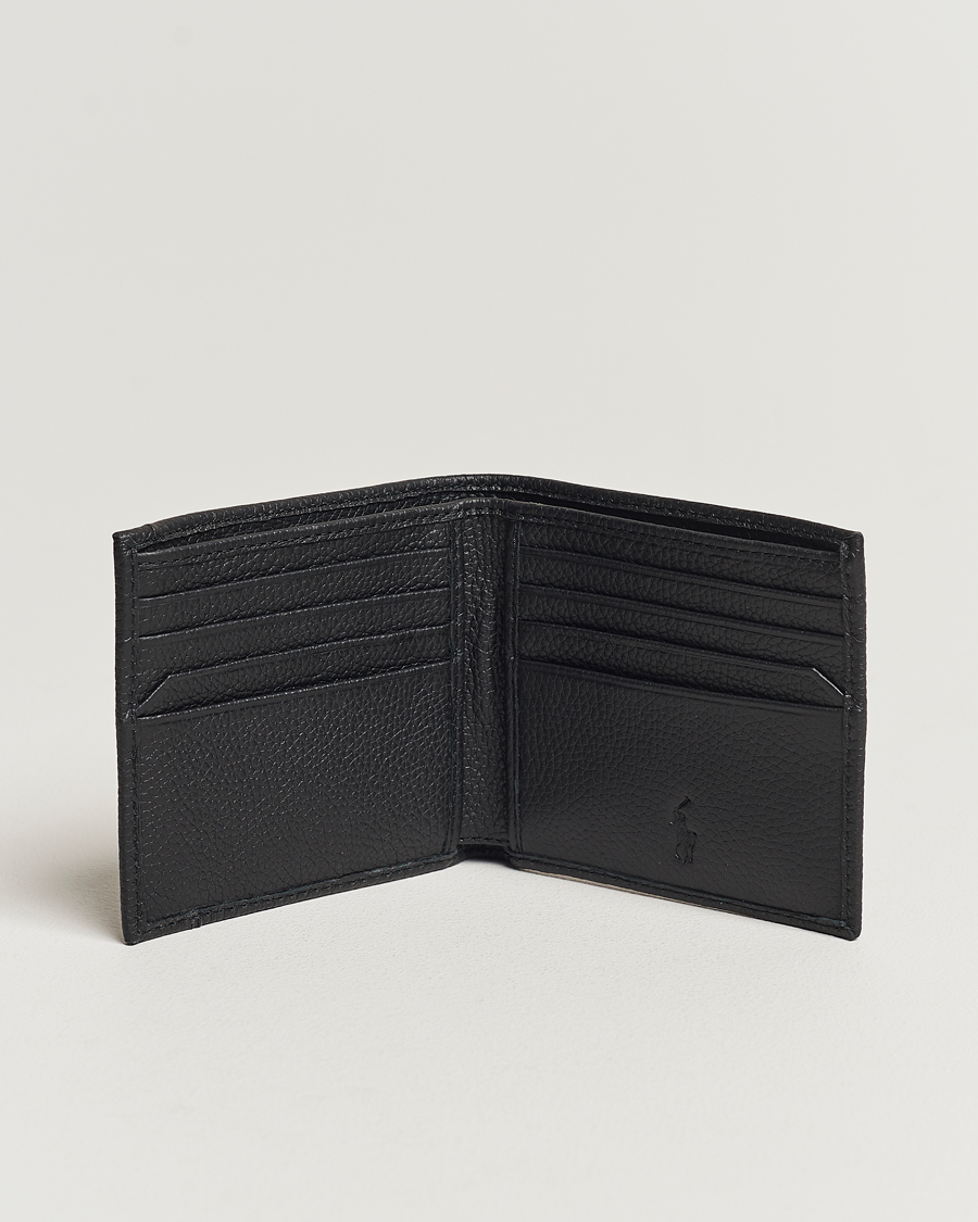 Herren | Normale Geldbörsen | Polo Ralph Lauren | Pebbled Leather Billfold Wallet Black