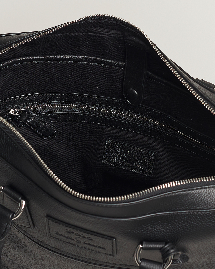 Herren | Polo Ralph Lauren Pebble Leather Briefcase Black | Polo Ralph Lauren | Pebble Leather Briefcase Black