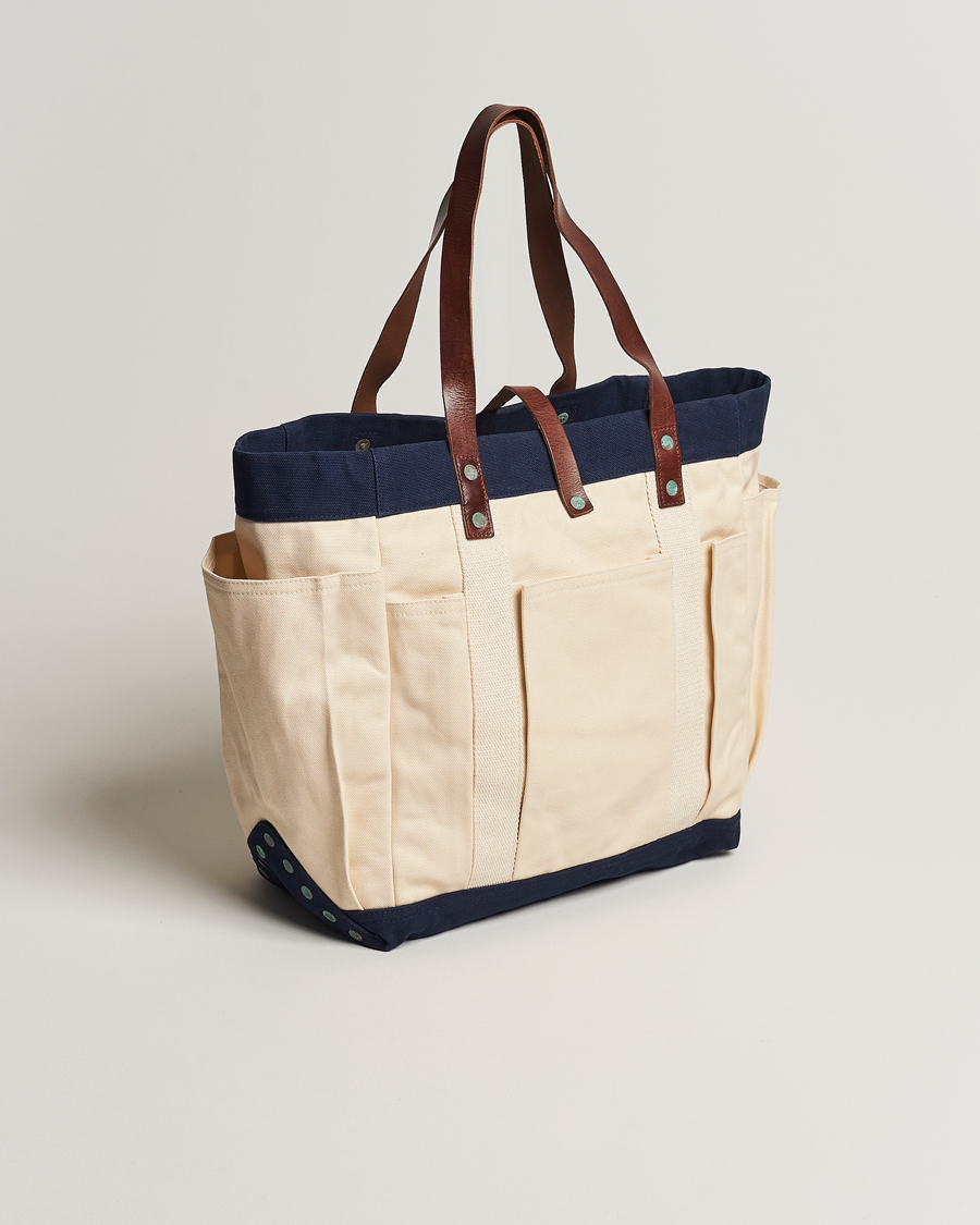 Herren | Polo Ralph Lauren Canvas Totebag Cream/Aviator Navy | Polo Ralph Lauren | Canvas Totebag Cream/Aviator Navy